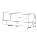 Ver imagem 6 de Rack para Tv 1.4 Tucupi Off White Pe Dourado - Moveis Jb