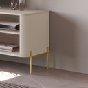 Ver imagem 4 de Rack para Tv 1.4 Tucupi Off White Pe Dourado - Moveis Jb