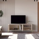 Ver imagem 5 de Rack para Tv 1.4 Tucupi Off White Pe Dourado - Moveis Jb