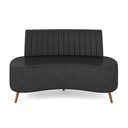 Ver imagem 3 de Sofá 2 Lugares Living 135cm Pé Palito Maraú Sintético Pu Preto K01 - D'Rossi