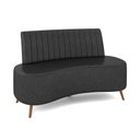 Ver imagem 1 de Sofá 2 Lugares Living 135cm Pé Palito Maraú Sintético Pu Preto K01 - D'Rossi