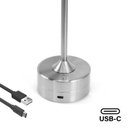 Ver imagem 5 de Kit 4x Luminária de Mesa Touch Candeeiro Led sem Fio Recarregável Grande - Prata