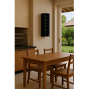 Ver imagem 3 de Suporte Nicho de Garrafa Vinho Adega de Parede 80cm: Preto