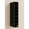 Suporte Nicho de Garrafa Vinho Adega de Parede 80cm: Preto - 2