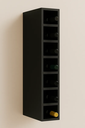 Ver imagem 2 de Suporte Nicho de Garrafa Vinho Adega de Parede 80cm: Preto