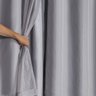 Cortina Blackout Pvc com Tecido Voil 2,00 M X 1,40 M - Cinza - 2
