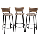 Ver imagem 1 de Kit 3 Bancos para Bancada Cozinha Gourmet Junco Cappuccino Balcão Ilha Banqueta 60cm Itagold