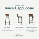Ver imagem 3 de Kit 3 Bancos para Bancada Cozinha Gourmet Junco Cappuccino Balcão Ilha Banqueta 60cm Itagold