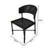 Cadeira de Jantar Alumínio Preto e Corda Naútica Hortz Area Externa - - 4