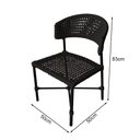 Ver imagem 4 de Cadeira de Jantar Alumínio Preto e Corda Naútica Hortz Area Externa -