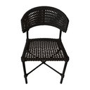 Ver imagem 3 de Cadeira de Jantar Alumínio Preto e Corda Naútica Hortz Area Externa -