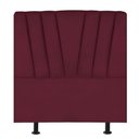 Ver imagem 1 de Cabeceira Estofada Cama Box Solteiro 90 Cm Louise Suede Bordô