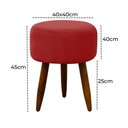 Ver imagem 4 de Puff Decorativo Redondo Pé Palito Herrero Vermelho