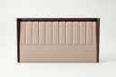 Ver imagem 3 de Cabeceira Queen com Led Mali Linho Off White - Nobuck Marron - Quale Quale