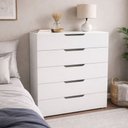 Ver imagem 1 de Cômoda Madri 5 Gavetas Branco - Politorno