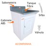 Gabinete em Plástico Abs com Tanque de Fibra 40 Litros e Base para Torneira de Mesa - 3