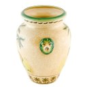 Ver imagem 4 de Vaso Decorativo Cerâmica Craquelada Pintado À Mão Zebra Coqueiros Leões 29cm Columbus Gold