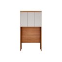 Ver imagem 1 de Módulo de Quarto Solteiro Armário Ponte Aéreo Rizon/Linea c/ 3 Portas Cumaru/Fendi 25 - Novo