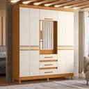 Ver imagem 4 de Guarda Roupa Casal New Fusion Casal 10 Portas Cinamomo Off White - Móveis Albatroz