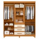 Ver imagem 2 de Guarda Roupa Casal New Fusion Casal 10 Portas Cinamomo Off White - Móveis Albatroz