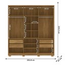 Ver imagem 3 de Guarda Roupa Casal 6p 4g Nor 203 Cm 10109 Nature Vlr