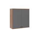 Ver imagem 1 de Armário Aéreo Milla 2 Portas de Nog/cinza 80 Cm Carraro