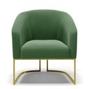 Ver imagem 5 de Cadeira Sala de Jantar Base Industrial Dourado Kit 2 Stella Suede D03 - D’Rossi