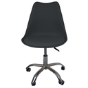 Ver mais imagens de Cadeira Office Base Cromada com Rodizio Giratória Saarinen - Preto - 1