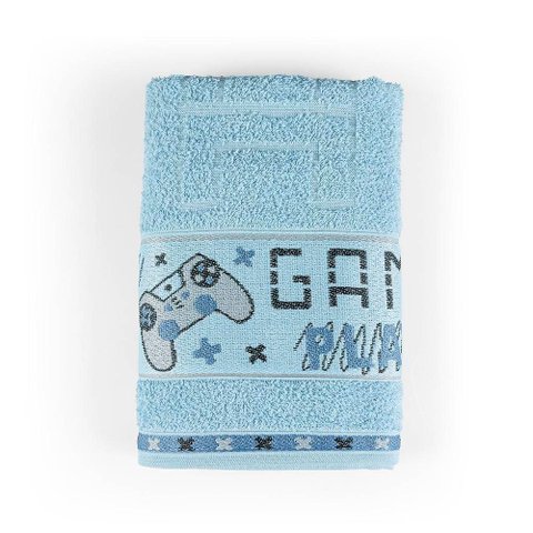 Toalha de Banho Kids Minimi 100% Algodão 1 Peça - Game Azul