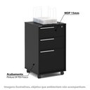 Ver imagem 2 de Gaveteiro Maia com 3 Gavetas e Chave - Preto