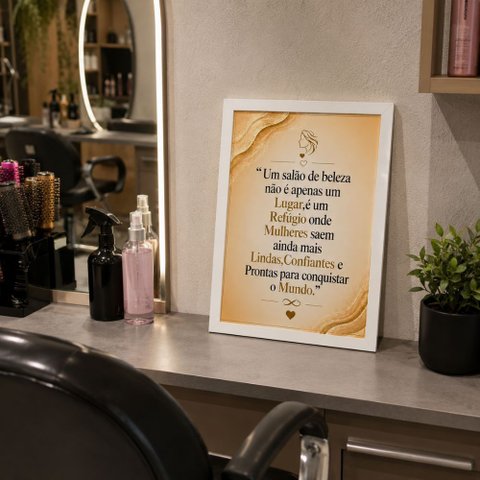 Quadro para Salão"Um Salão de Beleza Não É Apenas Um Lugar."