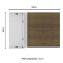 Ver imagem 2 de Armário Aéreo de Canto Madesa Acordes 100% MDF 1 Porta Branco/Rustic Cor:Branco/Rustic