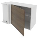 Ver imagem 4 de Armário Aéreo de Canto Madesa Acordes 100% MDF 1 Porta Branco/Rustic Cor:Branco/Rustic