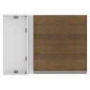 Ver mais imagens de Armário Aéreo de Canto Madesa Acordes 100% MDF 1 Porta Branco/Rustic Cor:Branco/Rustic