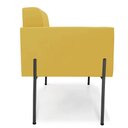 Ver imagem 7 de Poltrona Sala Decorativa Kit 2 Elisa Pé Aço Lateral Preto Veludo Mostarda D03 - D’Rossi