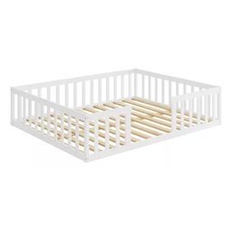 Cama Queen Montessoriane com Grade Branco Nemargi - 1