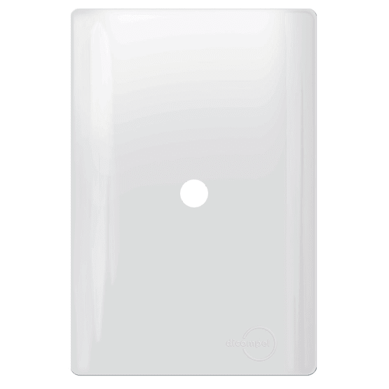 Placa 4x2 com Furo + Suporte Branco Novara