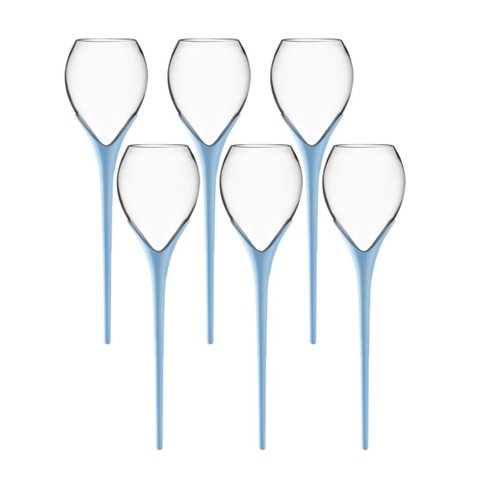 Kit 6 Taças Beach Queen Boccatti 520ml Drinks na Areia Praia Cor:azul