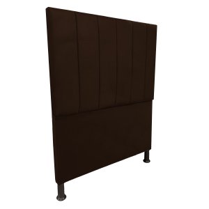 Cabeceira de Cama Box Solteiro Estofada Laura Tt- Marrom