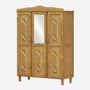 Ver imagem 2 de Guarda-roupa 3 Portas 3 Gavetas Freijó Brasil Madeira Pinus - Cavazotto