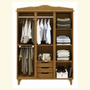 Ver imagem 3 de Guarda-roupa 3 Portas 3 Gavetas Freijó Brasil Madeira Pinus - Cavazotto