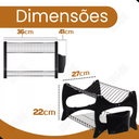 Ver imagem 4 de Metaltru Verona Escorredor de Louça Cozinha Prato Copo Duplo Porta Talheres:vermelho