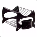 Ver imagem 3 de Metaltru Verona Escorredor de Louça Cozinha Prato Copo Duplo Porta Talheres:vermelho