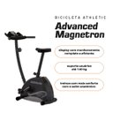 Ver imagem 2 de Bicicleta Vertical Athletic Advanced Magnetron 8 Níveis Magnéticos Suporta 140kg Monitor 16 Funções