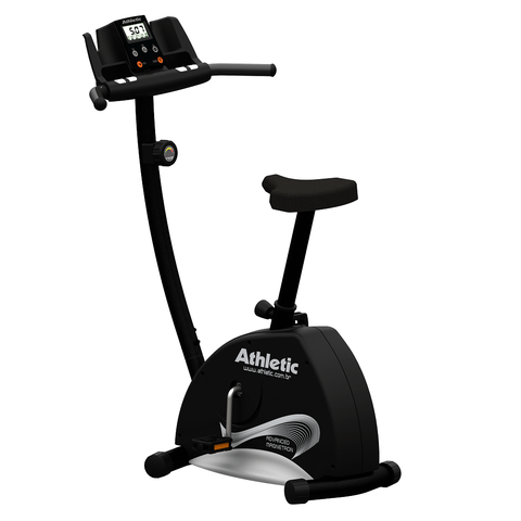 Bicicleta Vertical Athletic Advanced Magnetron 8 Níveis Magnéticos Suporta 140kg Monitor 16 Funções