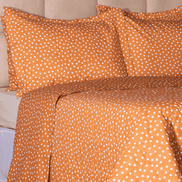 Cobre Leito King Classic Estampado 160 Fios 3 Peças - Poa Terracota - 3