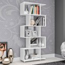 Ver imagem 1 de Estante de Livros Retrô 79CMX184CM Nichos 5 Prateleiras Branco ESM209