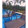 Espreguiçadeira de Piscina em Tela Sling e Aluminio Marrom Trama Móveis - 4
