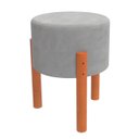 Ver imagem 2 de Banqueta Estofada Estrutura Reforçada Banquinho de Loja Puff:Cinza