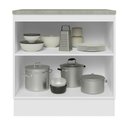 Ver imagem 7 de Balcão 80Cm 2PTSBranco/Branco Veludo Lux Madesa Branco